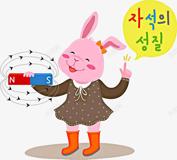 韩文和兔子png免抠素材_新图网 https://ixintu.com 兔子 卡通 对话框 手绘 棕色 蓝色 韩文 黄色