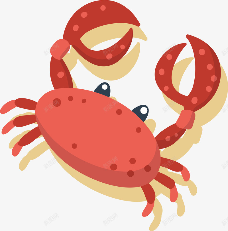 卡通螃蟹png免抠素材_新图网 https://ixintu.com PNG图 PNG图下载 创意卡通 动物插图 卡通 卡通插图 插图 螃蟹