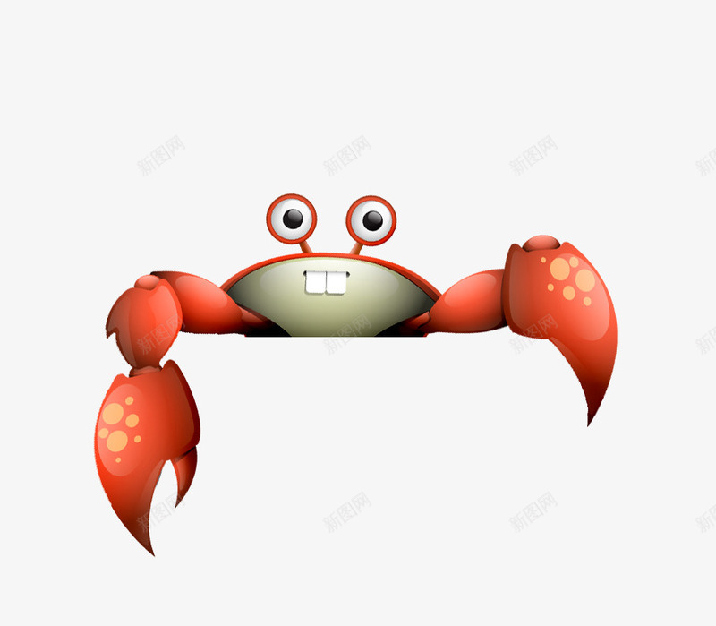 一只卡通螃蟹png免抠素材_新图网 https://ixintu.com 卡通螃蟹 大闸蟹 螃蟹