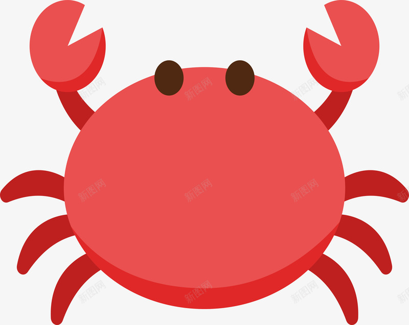 可爱小螃蟹动物png免抠素材_新图网 https://ixintu.com 动物 动物设计 卡通 可爱 小螃蟹设计 精美