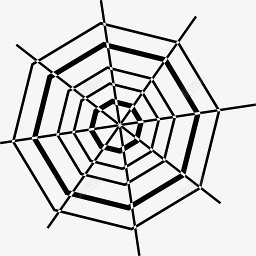 八角形的蜘蛛网图标png_新图网 https://ixintu.com 动物 恐怖 恐怖的蜘蛛网