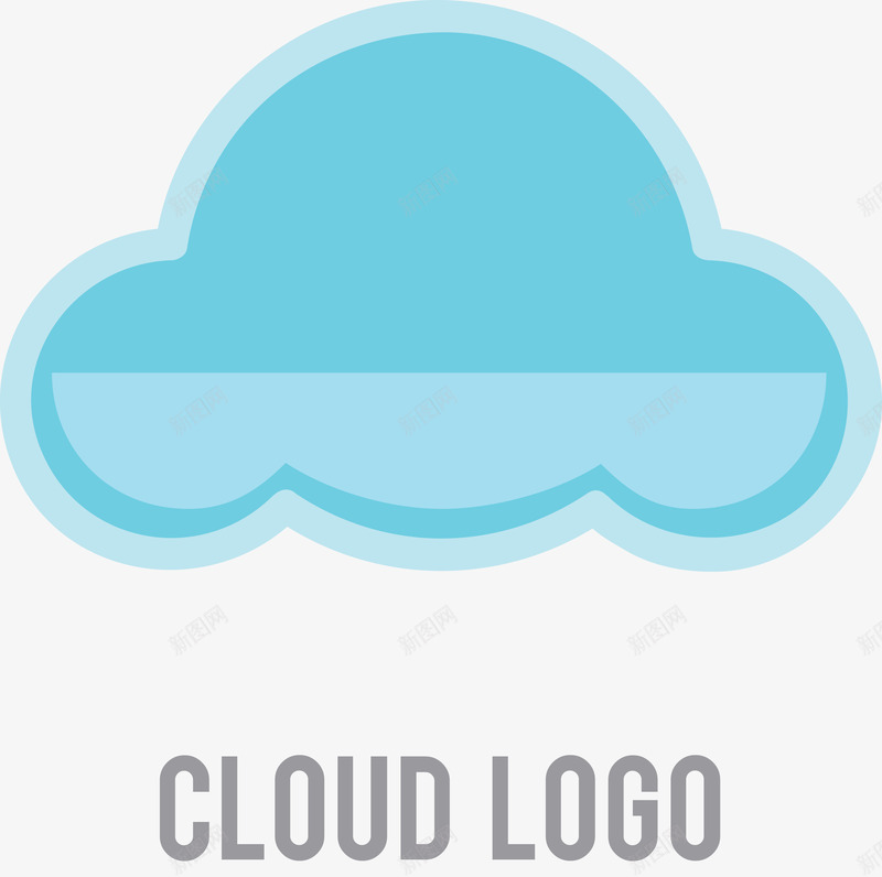 卡通蓝色云朵图标png_新图网 https://ixintu.com LOGO设计 logo在线生成 logo生成器 云 云logo 云朵 云朵LOGO 云朵logo 企业商标 创意云朵 图标 矢量云朵 精美云朵 蓝色