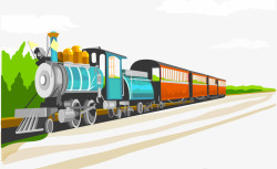 火车插画素材