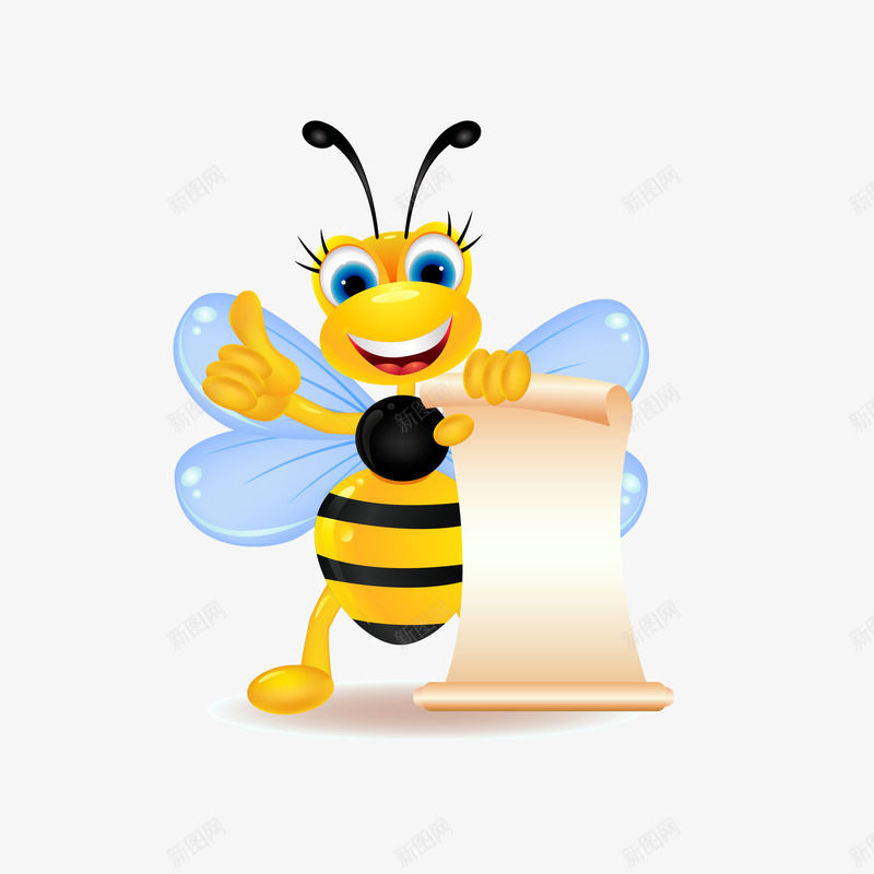 卡通蜜蜂png免抠素材_新图网 https://ixintu.com 动物 动物插画 卡通 卡通动物 可爱动物 小动物 蜜蜂