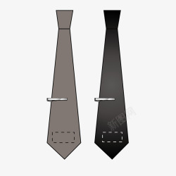 黑色质感商务领带素材