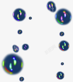 彩色泡泡样式宣传海报素材