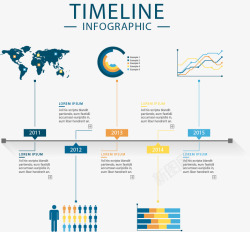 扁平化时光轴素材