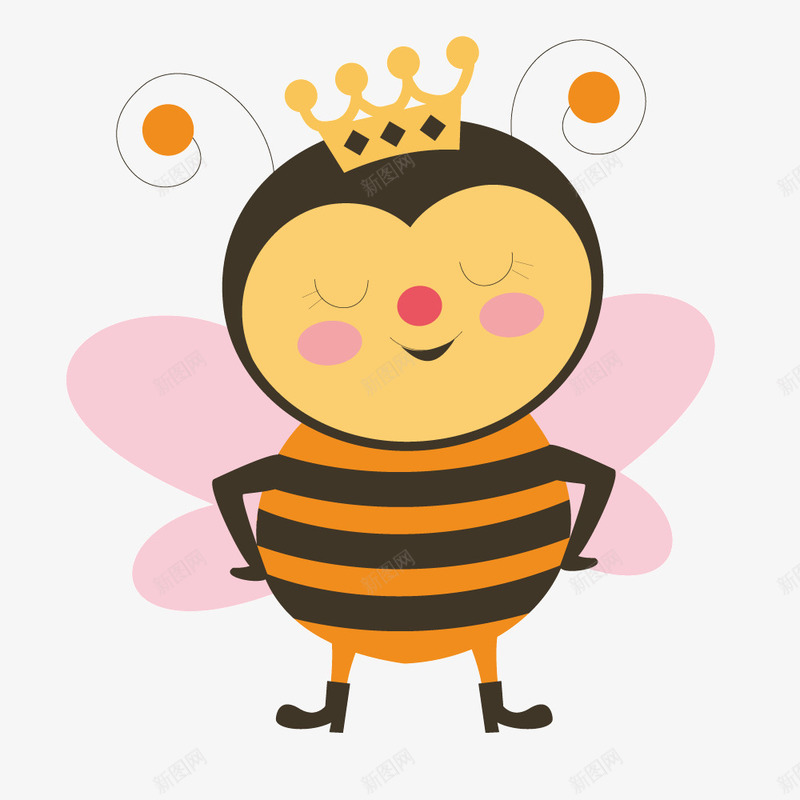 黄色卡通小蜜蜂png免抠素材_新图网 https://ixintu.com 卡通 小蜜蜂 蜜蜂卡通 黄色