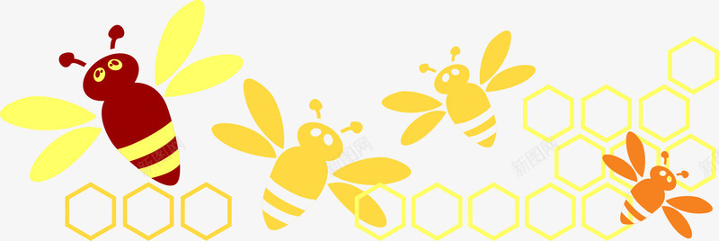 卡通蜂窝蜜蜂蜂巢png免抠素材_新图网 https://ixintu.com 卡通 蜂巢 蜂窝 蜜蜂