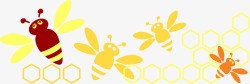卡通蜂窝蜜蜂蜂巢素材