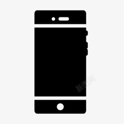移动电子设备细胞手持式iPhone移动电话图标高清图片