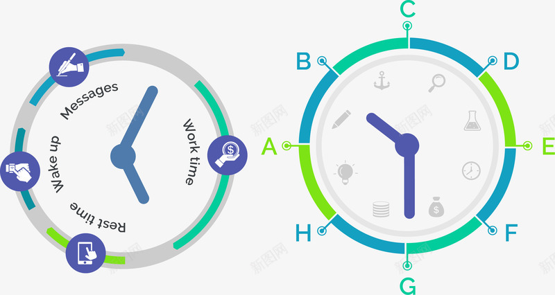 手绘时间PPTpng免抠素材_新图网 https://ixintu.com PPT 手绘 时钟 时间 时间表 计划安排