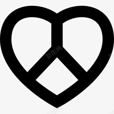 爱与和平的象征图标图标