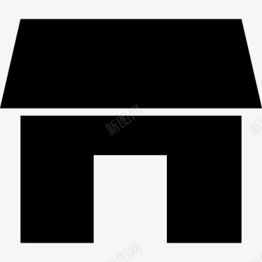 房子黑形状图标图标