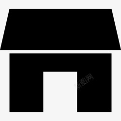 黑房子房子黑形状图标高清图片