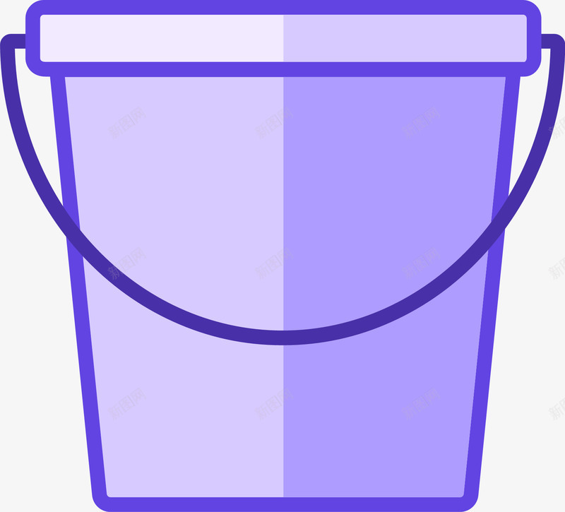 紫色手绘水桶元素矢量图图标eps_新图网 https://ixintu.com 光泽 卡通图标 圆柱 扁平化 手绘 提手 紫色 矢量图