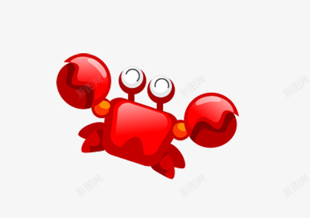 卡通可爱螃蟹png免抠素材_新图网 https://ixintu.com 卡通 可爱 螃蟹