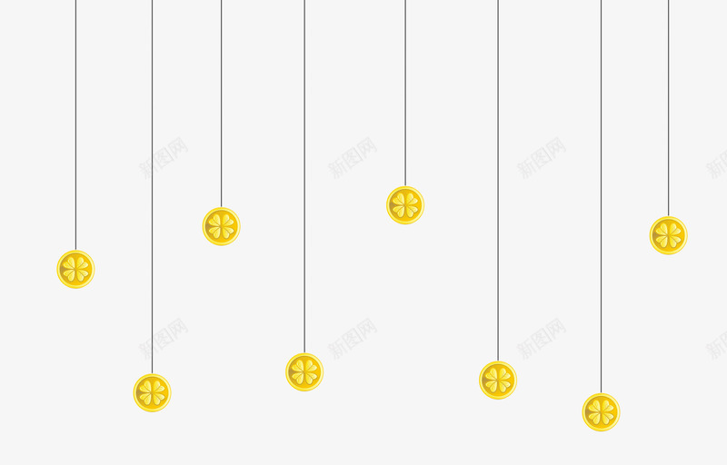 吊坠金币psd免抠素材_新图网 https://ixintu.com 吊坠 装饰金币 金币 黄色