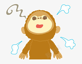 卡通动物动物素描眩晕的小图标png_新图网 https://ixintu.com 动物图标 动物素描 卡通 可爱 手绘动物 猴 猴图标 猴子 猴子图片 眩晕