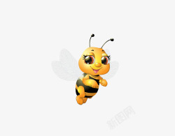 可爱卡通大眼睛小蜜蜂素材