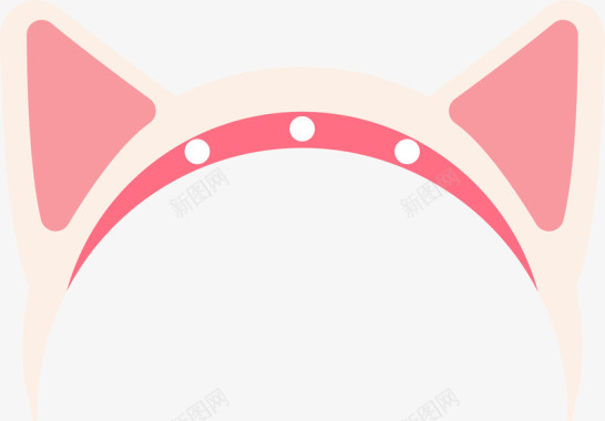 粉色扁平化圆角发卡元素矢量图图标图标