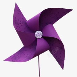 紫色手工装饰风车素材