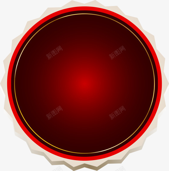 红色圆形手绘原创圆形png免抠素材_新图网 https://ixintu.com 原创 圆形 红色
