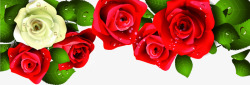 红色卡通玫瑰花朵植物素材