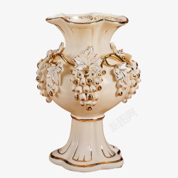 瓷花瓶背景象牙瓷花瓶摆件高清图片