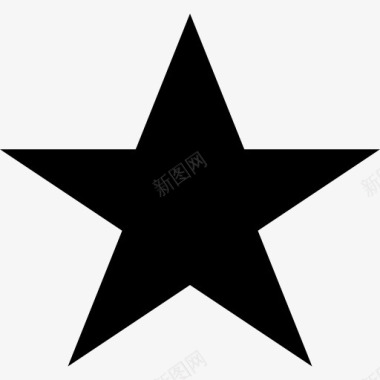最喜欢的黑色五角星象征图标图标