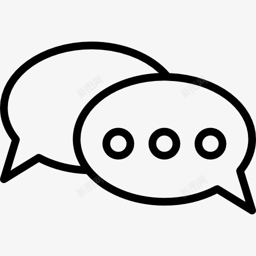 对话泡泡一圈图标png_新图网 https://ixintu.com SEO全 圈 沟通 界面 符号 聊天 语音气泡 谈心谈话 谈话