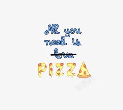 pizza英文字母披萨素材