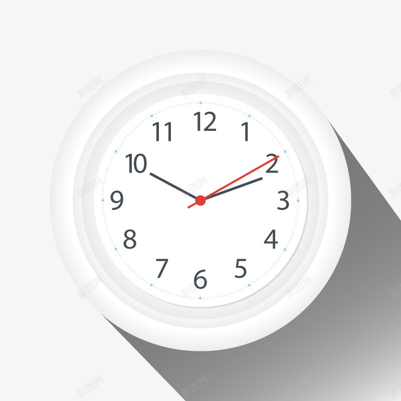 白色钟表矢量图ai免抠素材_新图网 https://ixintu.com 时间 高清 矢量图