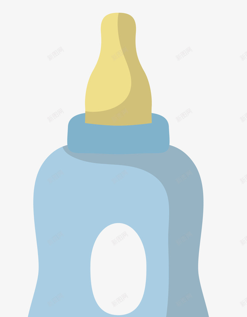 扁平化蓝色婴儿奶瓶png免抠素材_新图网 https://ixintu.com 卡通 可爱 奶瓶 婴儿用品 扁平化 杯子 矢量图案 蓝色