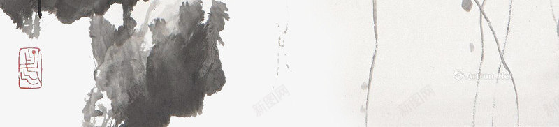 柳树书画png免抠素材_新图网 https://ixintu.com 中国传统书画 柳树 水墨 水墨柳树 水墨画 水墨装饰
