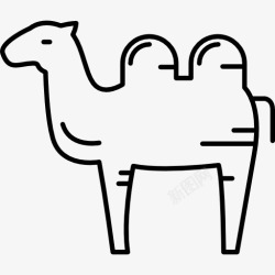 单峰骆驼骆驼向左图标高清图片