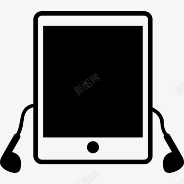 iPad平板电脑耳机图标图标