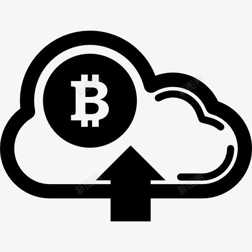 比特币在云上的箭头符号图标png_新图网 https://ixintu.com 云 商务 比特币 符号 箭头 象征