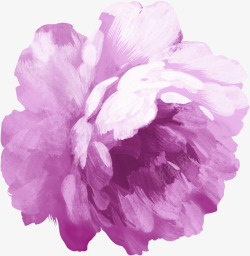 手绘红紫色玫瑰装饰素材