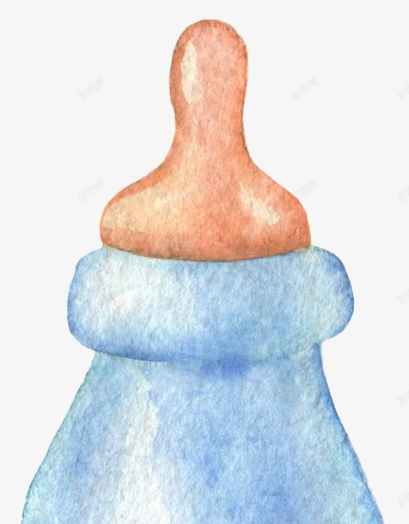 水彩奶瓶png免抠素材_新图网 https://ixintu.com 可爱奶瓶 水彩奶瓶