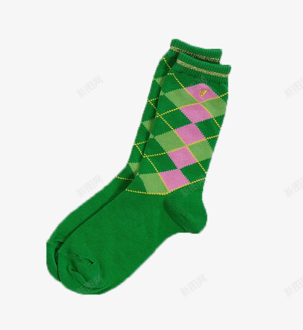 绿色袜子png免抠素材_新图网 https://ixintu.com 保暖 绿色 袜子 长袜