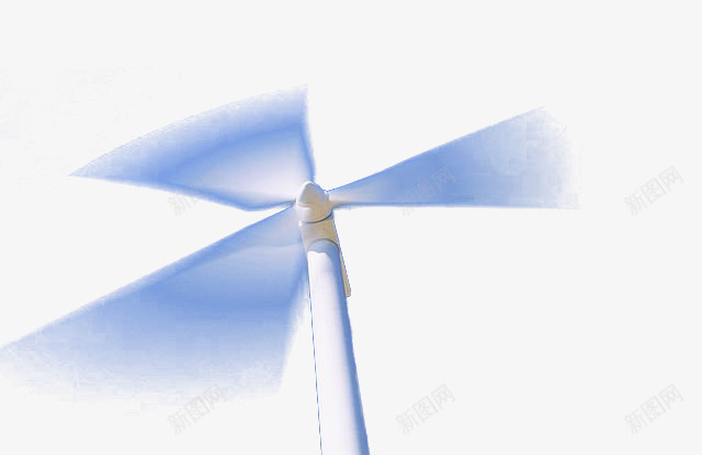 转动的风车png免抠素材_新图网 https://ixintu.com 发电 涡轮机 蓝色 转动 风电 风能源 风车