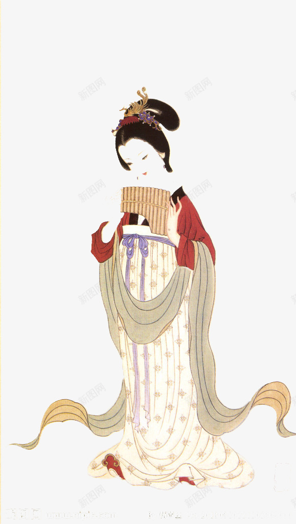 婉约微笑的贵妃png免抠素材_新图网 https://ixintu.com 优雅 卡通 古代 古代贵妃 婉约 尊贵 手绘 气质 美丽 贵妃