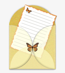 蝴蝶信纸素材