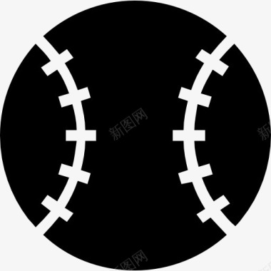 棒球黑色球嬉戏的对象符号图标图标