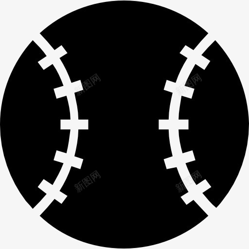 棒球黑色球嬉戏的对象符号图标png_新图网 https://ixintu.com 对象 山楂运动填补 棒球 球 象征 运动 黑色