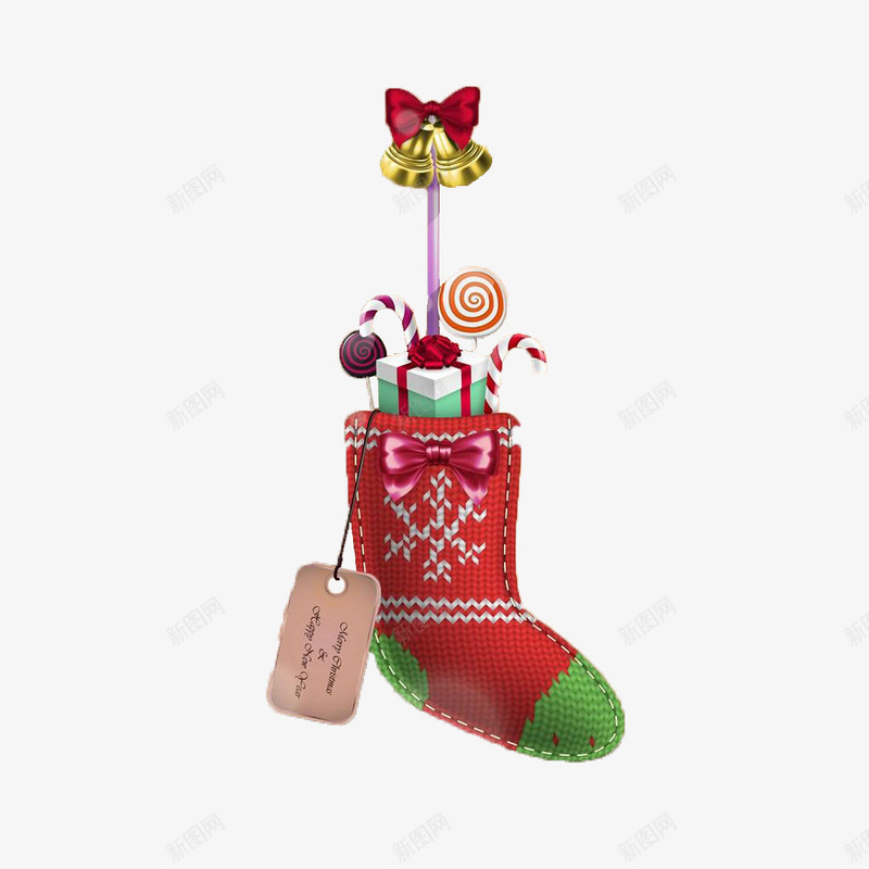 圣诞袜子里面的精美礼物png免抠素材_新图网 https://ixintu.com 圣诞节 圣诞袜子 礼物 精美礼物