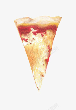 披萨切块手绘披萨高清图片