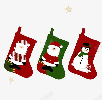 圣诞袜子装饰元素png免抠素材_新图网 https://ixintu.com 元素 圣诞袜子 装饰