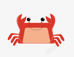 一只红色的小螃蟹素材